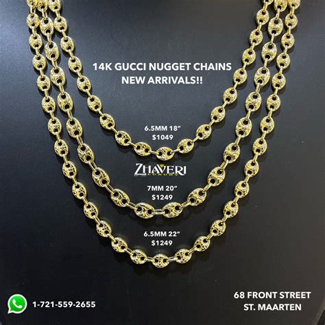 gucci nugget and chain|gucci link to love jewelry.